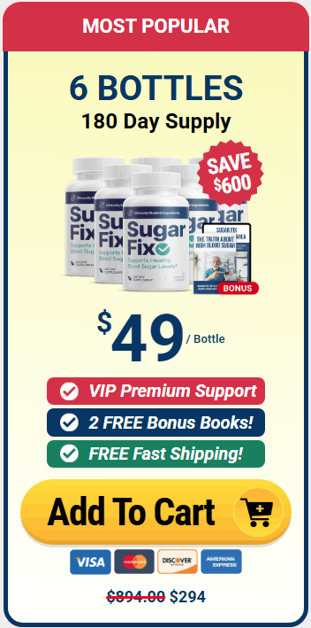 Buy SugarFix 6 Bottle